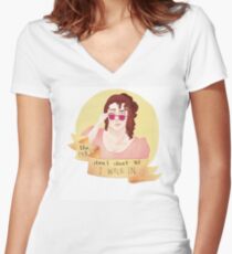 Lydia Bennet / THE PARTY DON'T START 'TIL I WALK IN Women's Fitted V-Neck T-Shirt