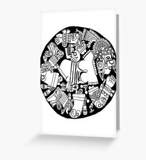 Meso Ring - black & white Greeting Card