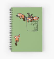 Pocket Red Panda Bears Spiral Notebook