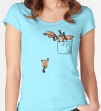 Pocket Red Panda Bears Women's Fitted Scoop T-Shirt