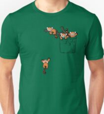Pocket Red Panda Bären Slim Fit T-Shirt