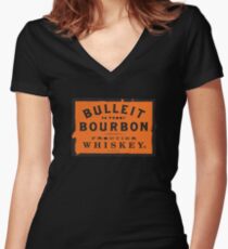Bulleit Bourbon Women's Fitted V-Neck T-Shirt