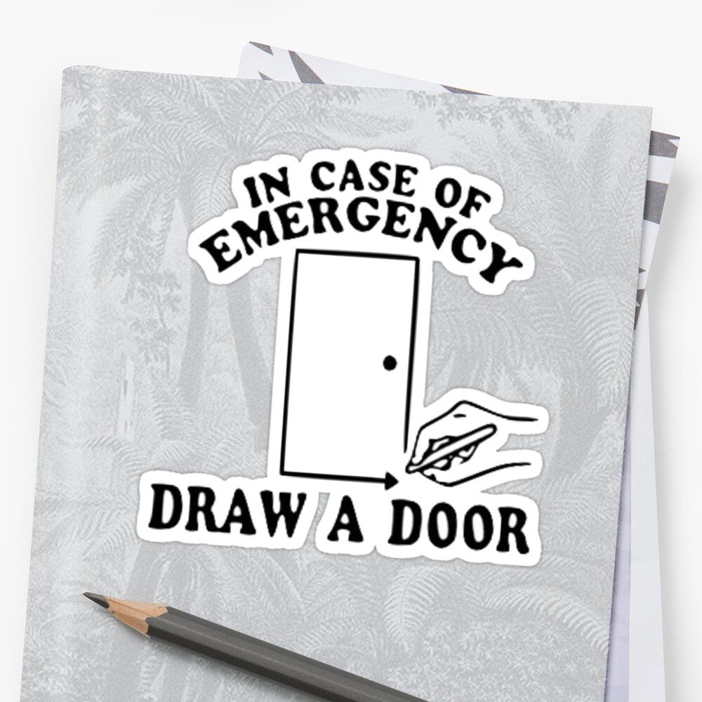 "draw a door // beetlejuice" Sticker by msilvestro Redbubble