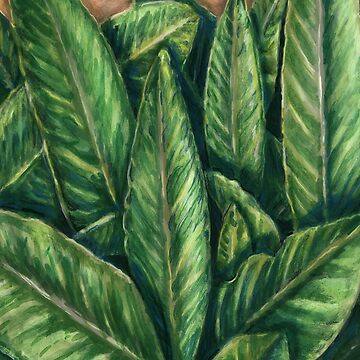 Artwork thumbnail, Artsy Tropical Leaves by DeafAngel1080