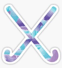 Field Hockey Watercolor Sticker