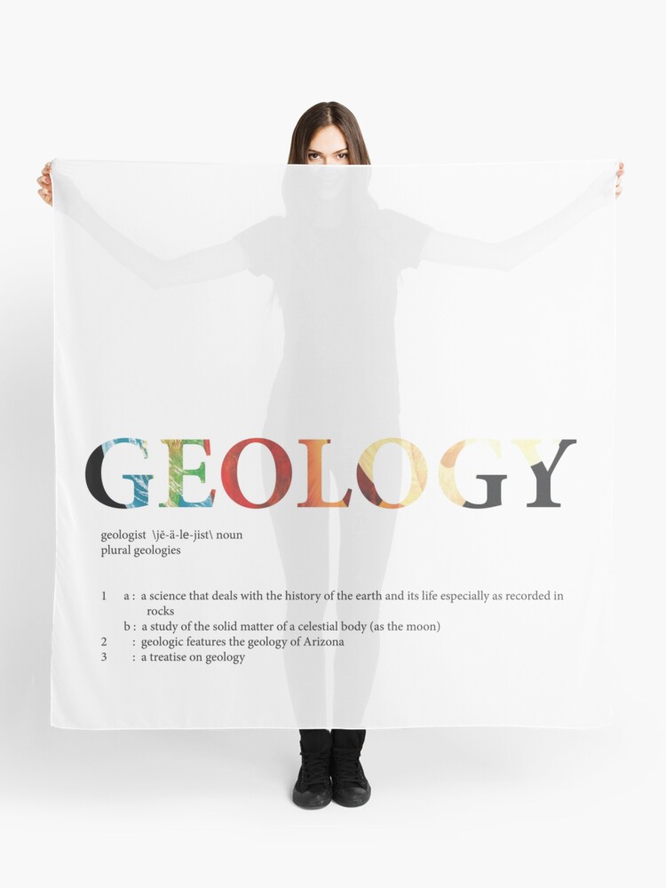 Geology Word Definition Plus Scarf By Rachelmaeart Redbubble