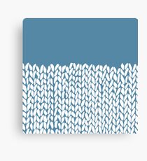 Half Knit Blue Canvas Print