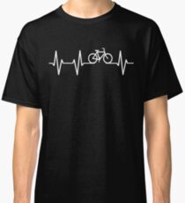 Camiseta clásica Pulso de corazón de bicicleta