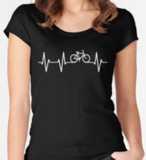 Bike Heart Pulse Women's Fitted Scoop T-Shirt