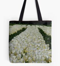 White Velvet Rows! - Tulip Plantation - NZ Tote Bag