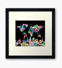 world map Framed Print