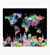 world map Photographic Print