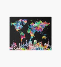 world map Art Board