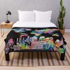 Weltkarte Fleecedecke