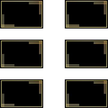 Pack 1 Classy Elegant Black and gold frame rectangle Spice jar