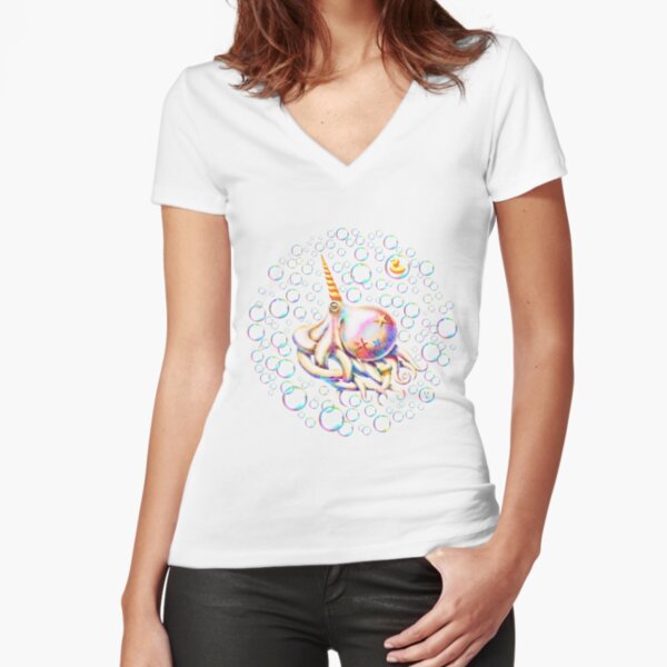 Narwhalopod T-shirt moulant col V