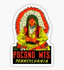 Pocono Mountains Pennsylvania Vintage Travel Decal Sticker