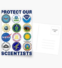 Schützen Sie unsere Wissenschaftler Wissenschaft März Pro-Science Environmentalismus Klimawandel widerstehen Anti-Trump Postkarten