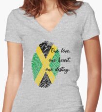 One love Women's Fitted V-Neck T-Shirt