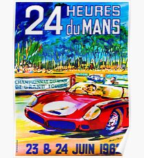 DU MANS: Jahrgang 24 Stunden Auto Racing Print Poster