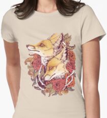 Red Fox Bloom Women's Fitted T-Shirt