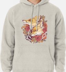 Red Fox Bloom Pullover Hoodie
