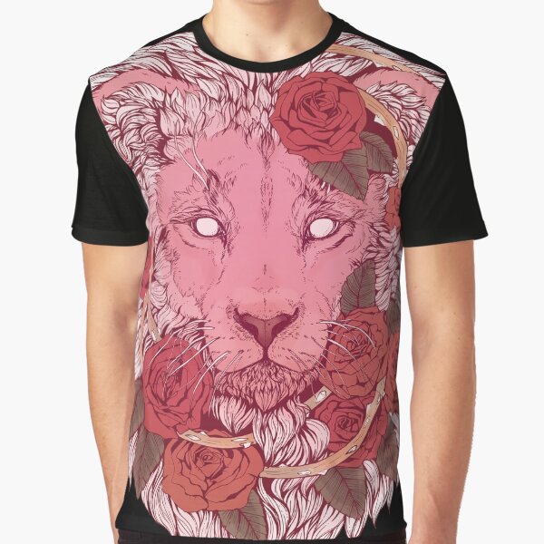 Lion of Roses Graphic T-Shirt