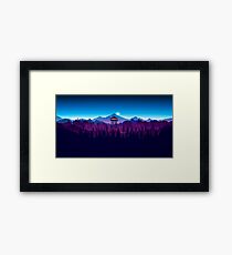 Firewatch Nighttime Art Design - 4k Framed Print