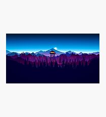 Firewatch Nighttime Art Design - 4k Photographic Print