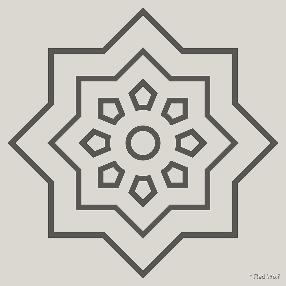 Geometric Pattern: Mahsa: Slate by * Red Wolf