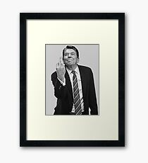 Ronald Reagan Flipping The Bird Framed Print