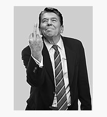 Ronald Reagan Flipping The Bird Photographic Print