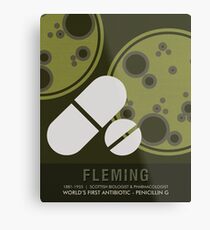 Wissenschaft Poster - Alexander Fleming - Biologe, Pharmakologe Metalldruck