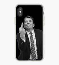 Vinilo o funda para iPhone Dedo medio de Ronald Reagan