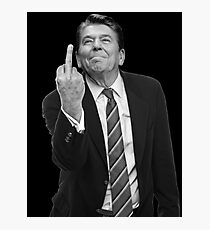 Ronald Reagan Middle Finger Photographic Print