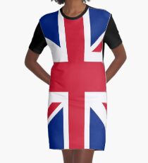 Union Jack 1960s Mini Skirt - Best of British Flag Graphic T-Shirt Dress