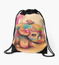 Vintage Tie Dye Elefanten Turnbeutel