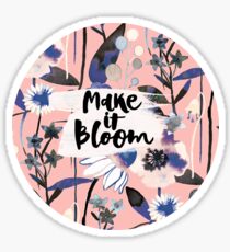 Pink pastel flowers pattern Sticker