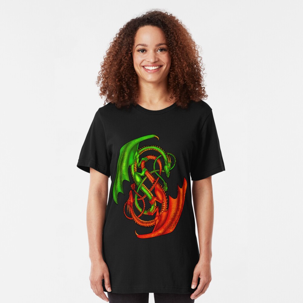 Entwined Dragons Slim Fit T-Shirt