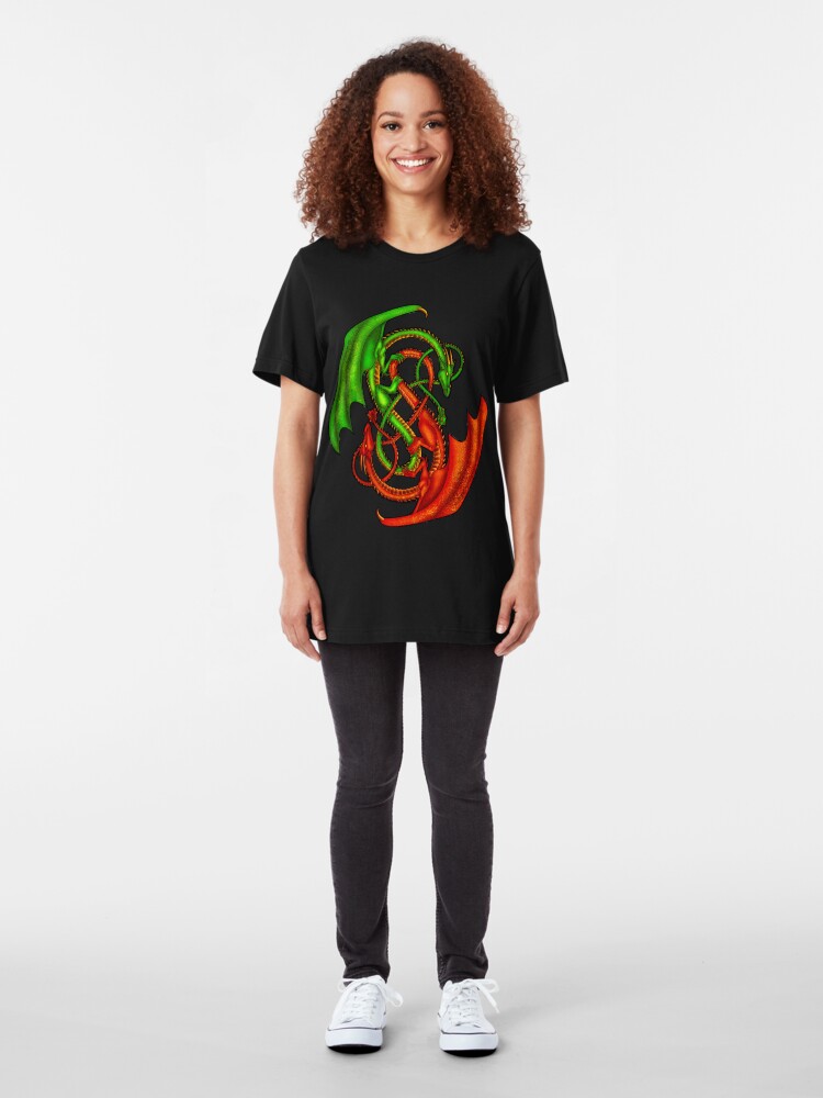 Alternate view of Entwined Dragons Slim Fit T-Shirt