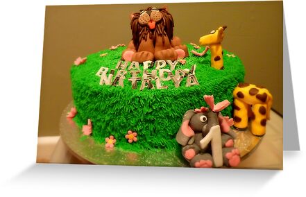 1st Birthday Jungle Cake By Haydene Nz Greeting Cards By