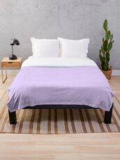 Pale Lilac Solid Color Throw Blanket