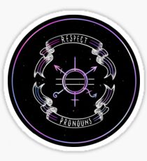 Respect Pronouns - Galaxy Sticker
