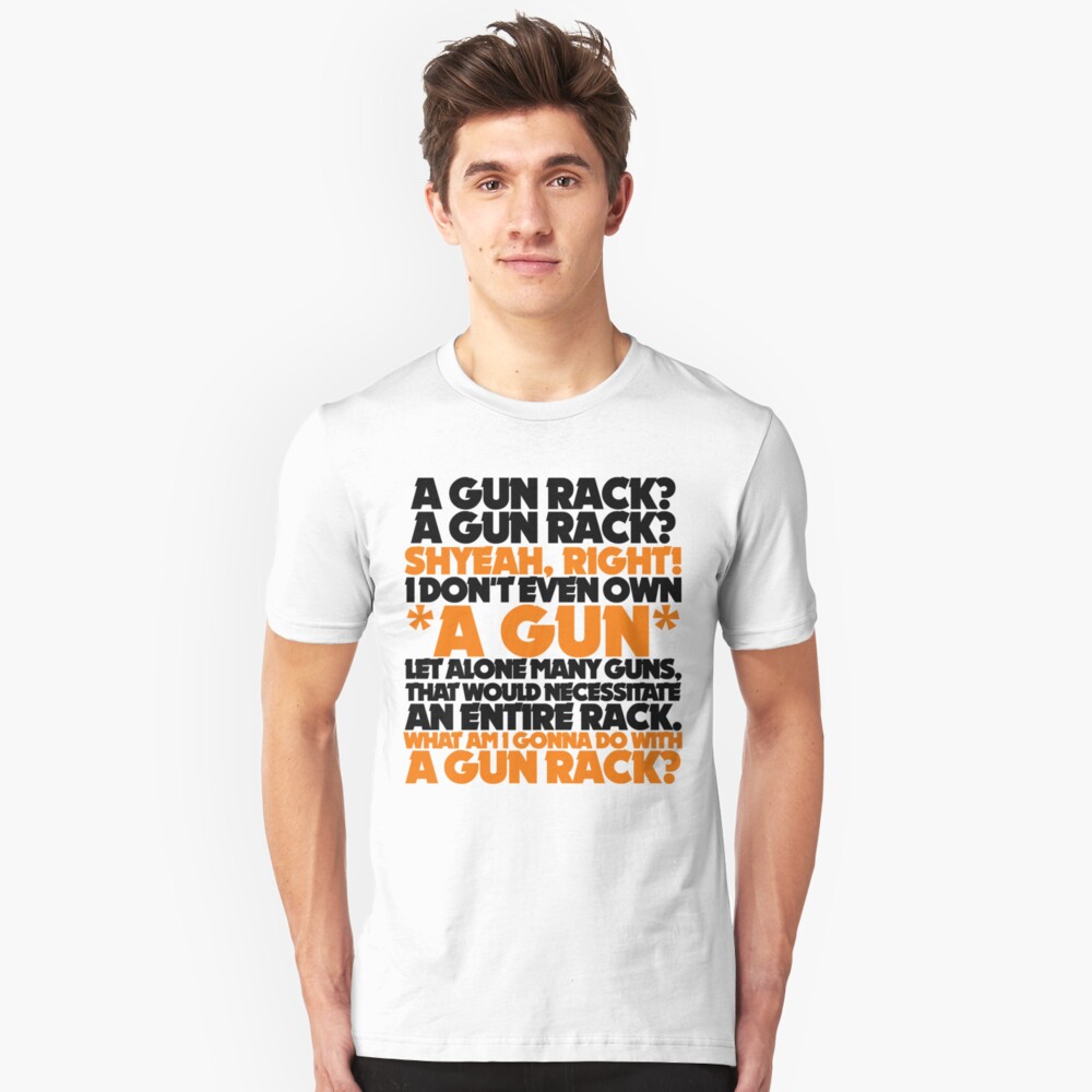 "Wayne's World A Gun Rack?" Tshirt by BrandonEstes Redbubble