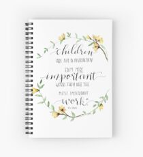 "Children Are Important Work" C.S. Lewis Quote Spiral Notebook