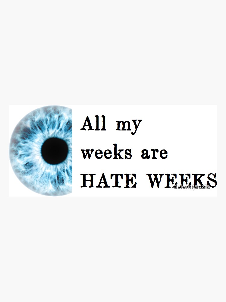 "1984 Hate Week" Sticker by delennjadzia Redbubble