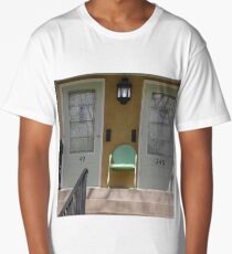 Single Front Yard Chair Between Two Long T-Shirt
