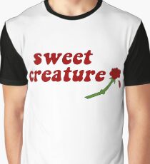 Sweet Creature Rose Design Graphic T-Shirt