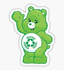 recycle carebear carebears care bear reduce reuse recycle Sticker