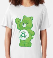 recycle carebear carebears care bear reduce reuse recycle Slim Fit T-Shirt